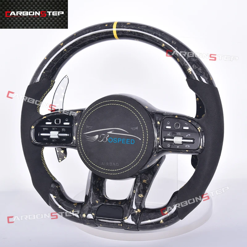 

Carbon Fiber Steering Wheel For Mercedes Benz AMG A C E S Class C43 A45 W205 W204 G55 G500 W212 W463 C63 S63 CLS63 E63