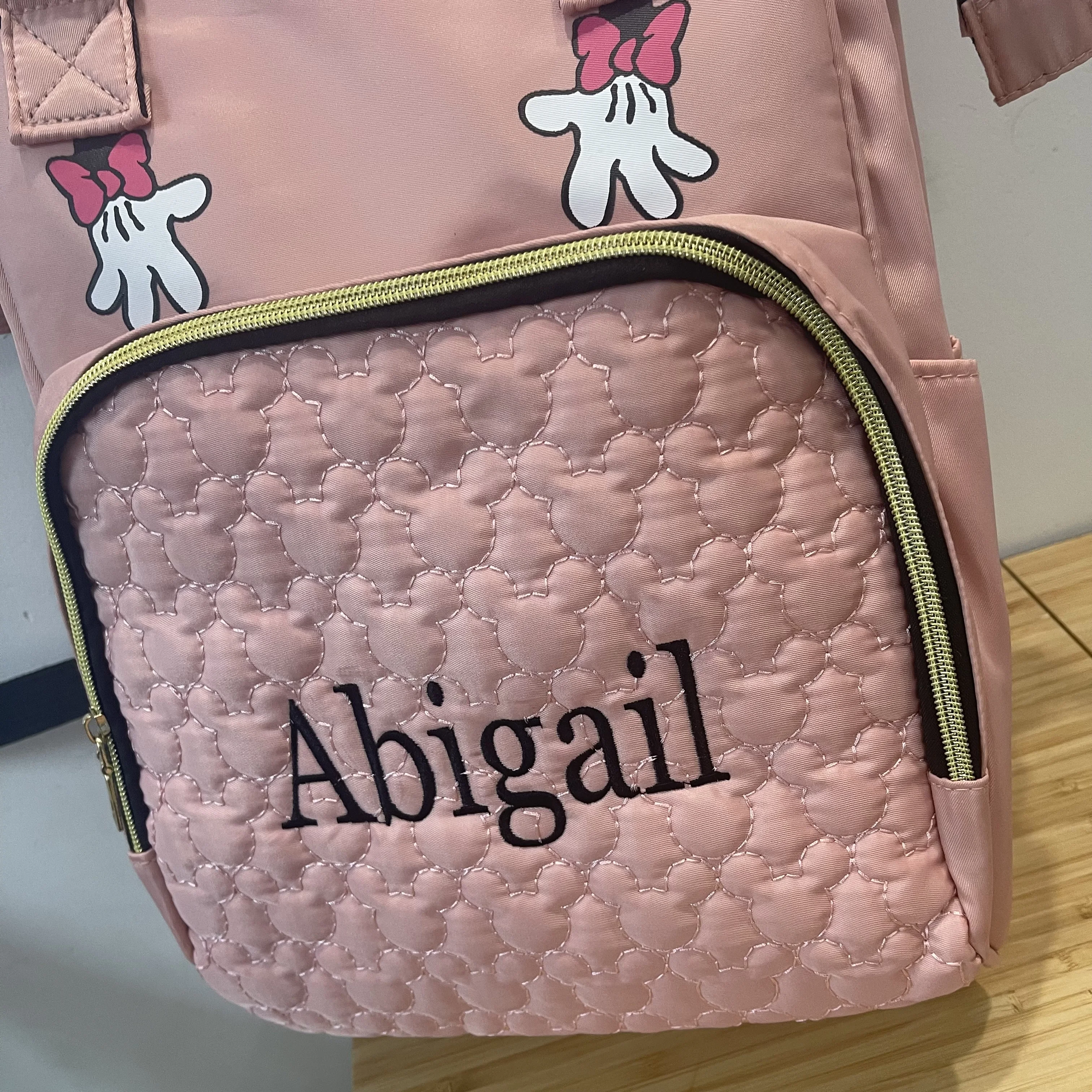 Customized Name Fashion Backpack New Multi-Purpose Mommy Backpack Large Capacity Baoma Out Storage Bag Maternity Packages