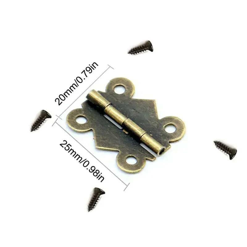 10/20Pcs Butterfly Shape Hinge with Screws Antique Bronze/golden Vintage Wooden Jewelry Gift Box Butterfly Iron Hinge