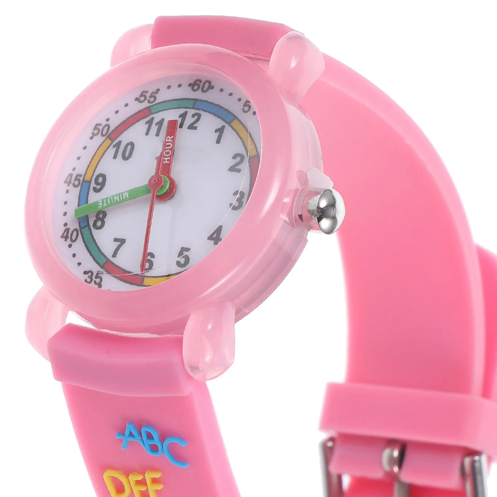 1Pcs Waterproof Watch Cartoon Pattern Quartz Watch Red Adjustable Strap 's Gift Birthday Wristwatch