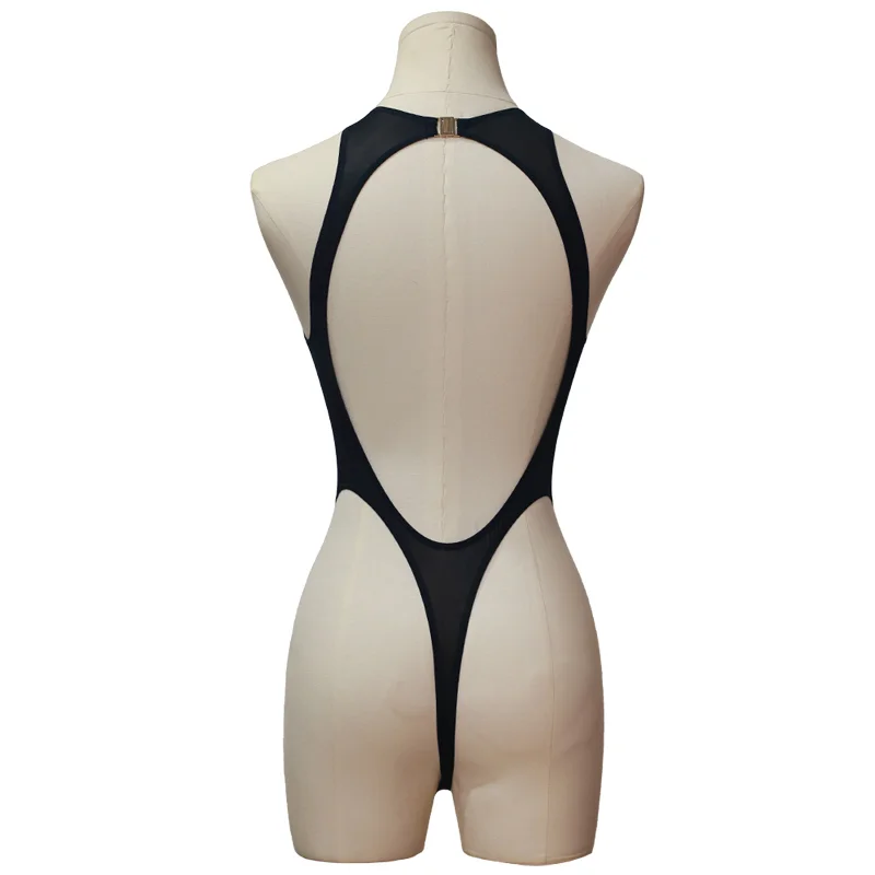 Bitysie New Model One Piece Swimsuit Transparent In Water Thong High Leg Cut Leotard See Through Sexual Women Backless Bathing S