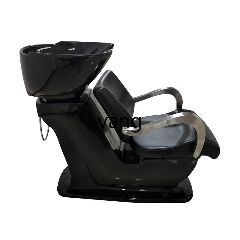 

Yjq Hairdressing Hair Salon Recliner Beauty Salon Flush Shampoo Sitting Chair Punch Household