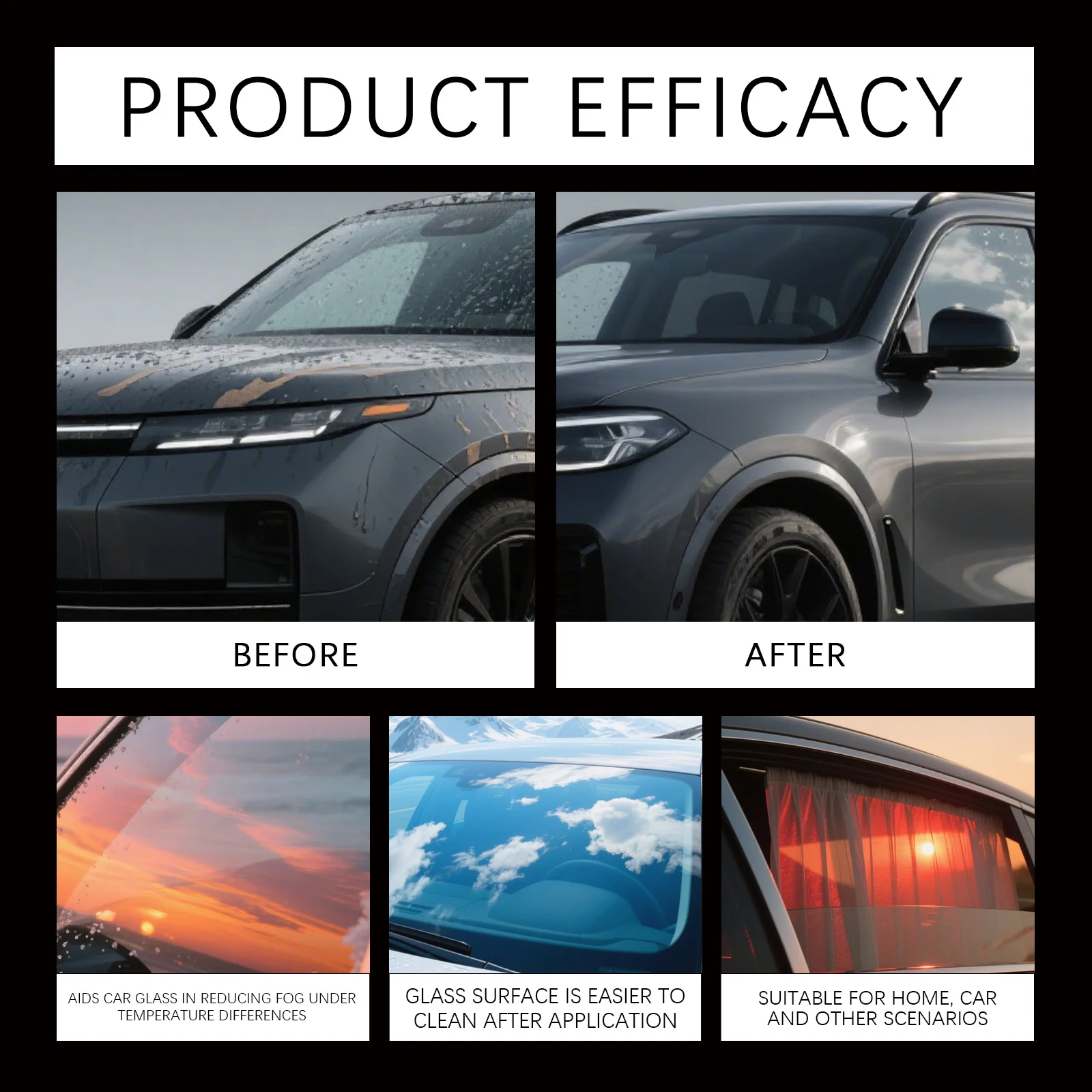100ml Anti Fog Treatment Spray for Car Interior Glass Creates Invisible Shield Prevents Condensation on Windows Mirrors Auto