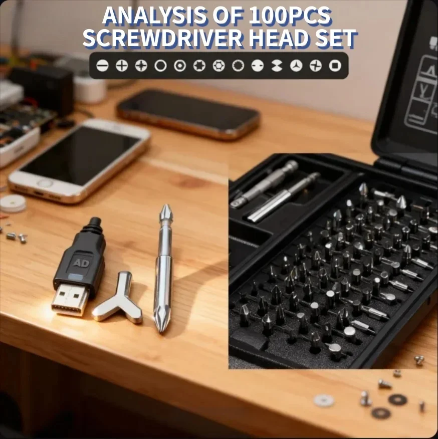 

Hi-Spec Multi Combo Kit Screwdriver Bit Head Set 100 Piece Bit Box Hss Twist Drill Set Woodworking Accessorie For Power Machine