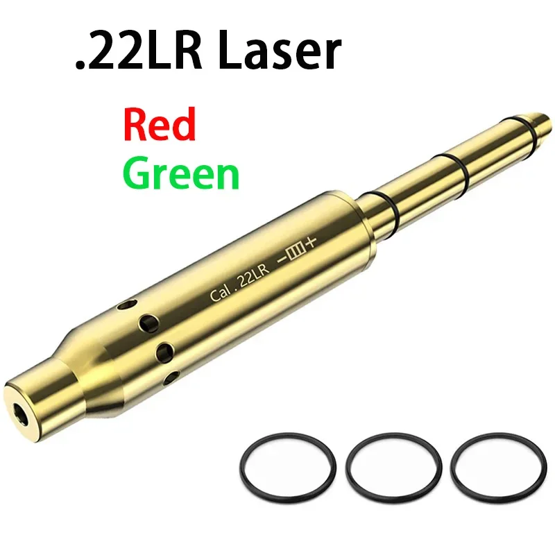 

Tactical Cal.22LR Red Green Dot Laser Boresighter Brass Glock GSG Bullet Rifle Scope Accurate Calibration Shoot Accessories