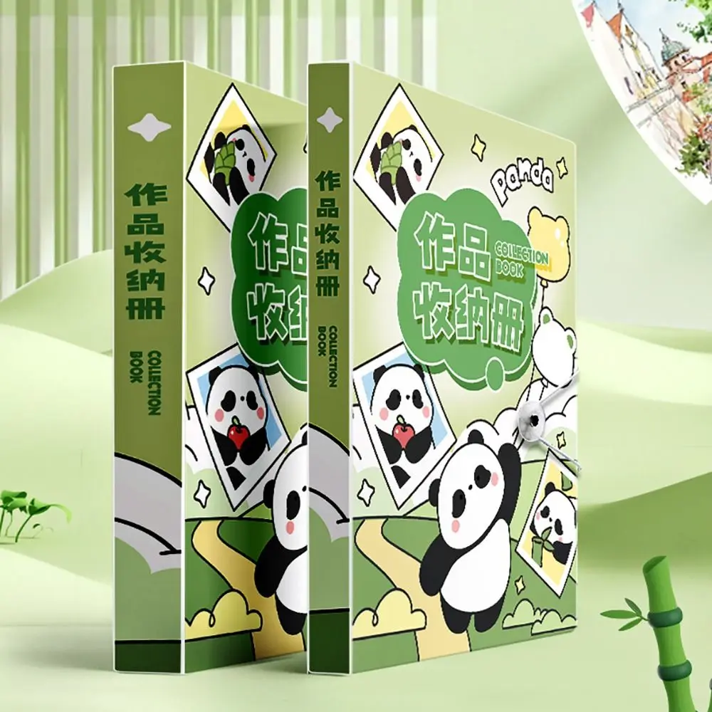 Durable Plastic Archives Bag A4 Transparent Bag File Folder 30/60 Pages Cartoon File Storage Bag Art Collection