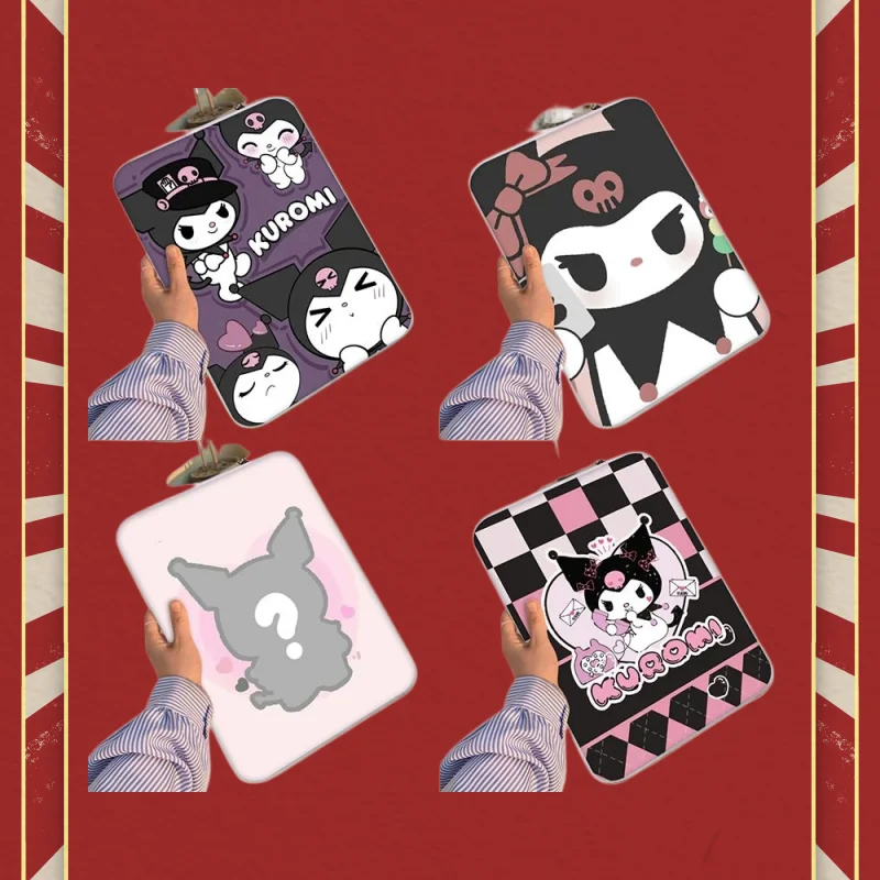 

Cartoon Hello Kitty Kuromi 10 12 11 14 15 Inch Laptop Bag Inner Sleeve PU Tablet Bag Protective Cover for Macbook Holiday Gift