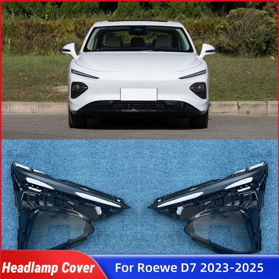 

For Roewe D7 2023 2024 2025 Vehicle Accessories Lampcover Caps Headlight Shell Lens Car Front Headlight Lens Cover Lights Shell