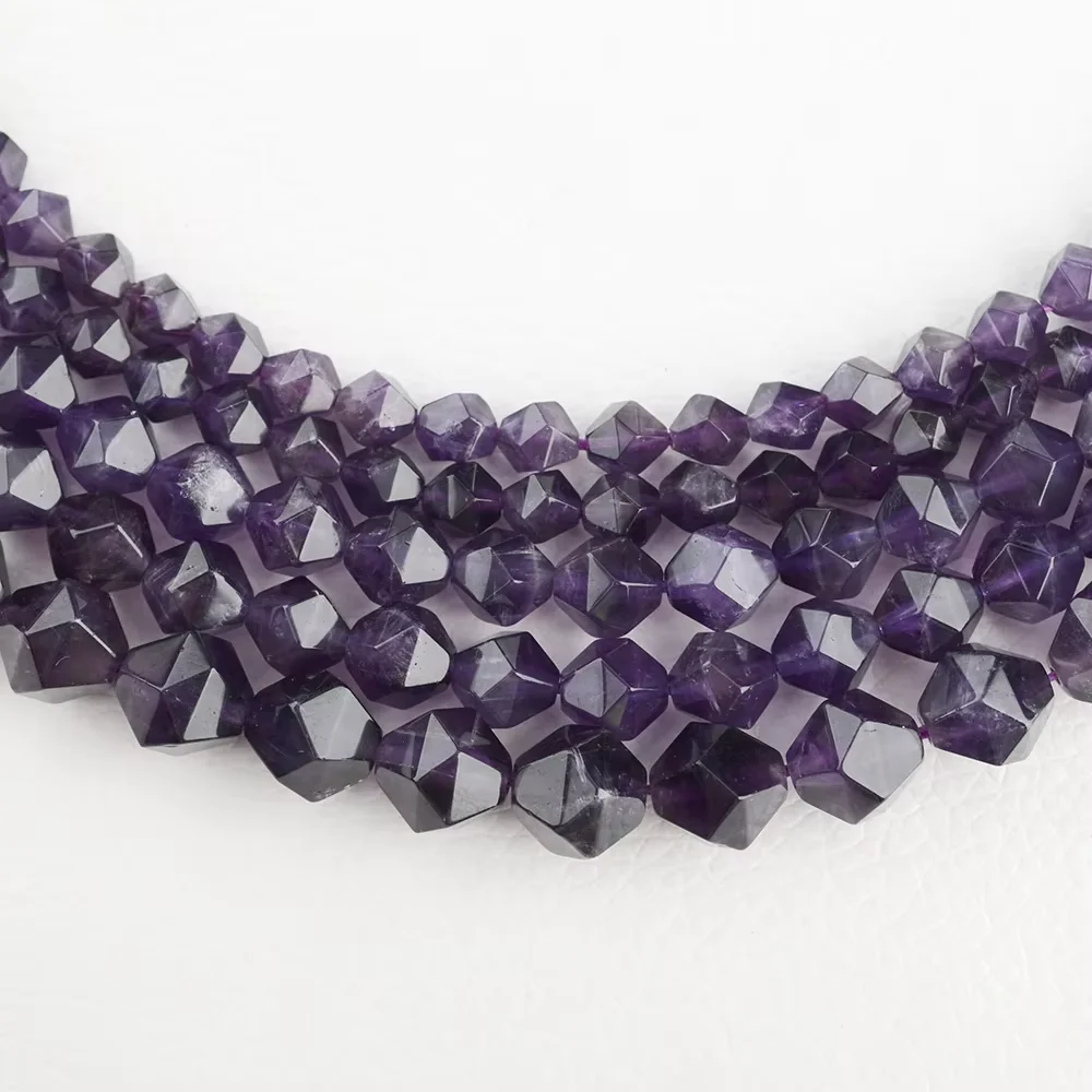 Jewelry Description  Items Name:Natrual Stone Beads Faceted Amethyst Purple Crystal Beads For Jewelry Making Bracelet Necklac