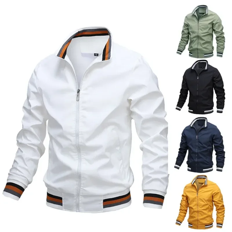 

Spring Bomber Jacket Men's Tide Bump Color Coat Casual Group Waterproof Sunscreen Casual Sports Jacket