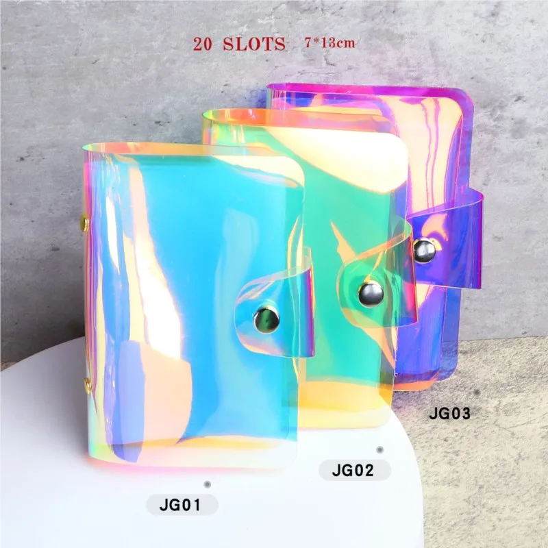 20 Slots PU Nail Stamping Steel Plate Holder Organizer 6*12CM Rectangular Nail Art Stamp Card Bag Stencil Album Storage Bags