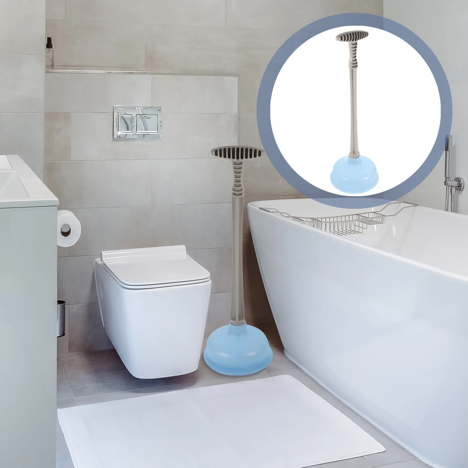 

2Pcs Premium Pipe Unclogger Tool with Comfortable Handle for Home Office Hotel Drain Cleaning Suction Plunger for Clogged Pipes