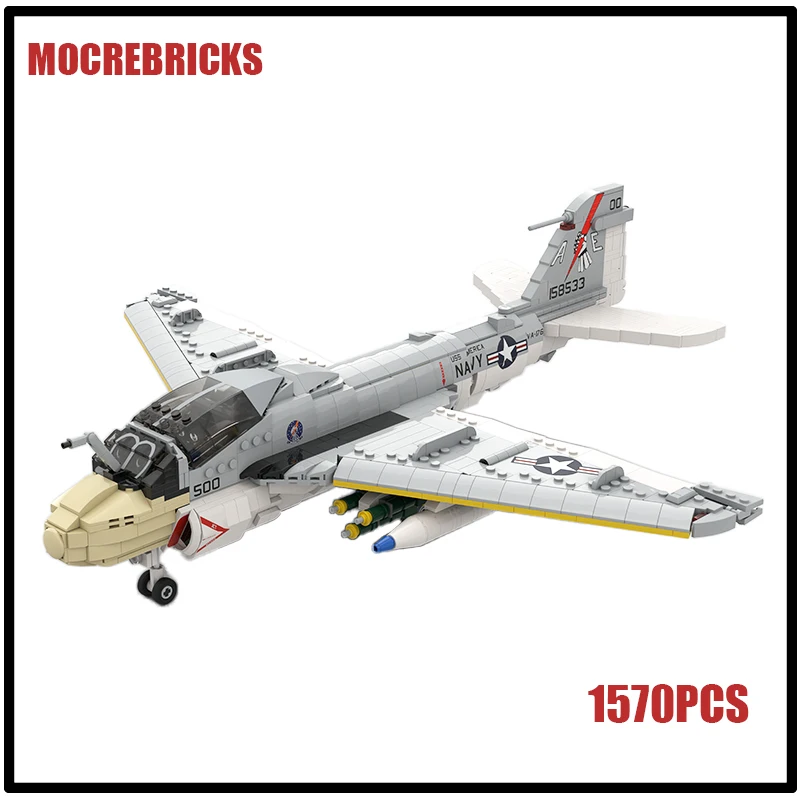 ハイテク軍用戦闘機 A-6E イントルーダー 米空軍戦闘機 MOC テクノロジー ビルディングブロック モデル 子供のおもちゃ クリスマスギフト