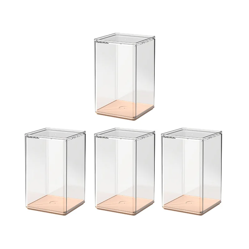 Handmade Transparent Acrylic Figurine Display Cabinet Storage Box for DIMOO Dolls 4pcs Set Two Specifications