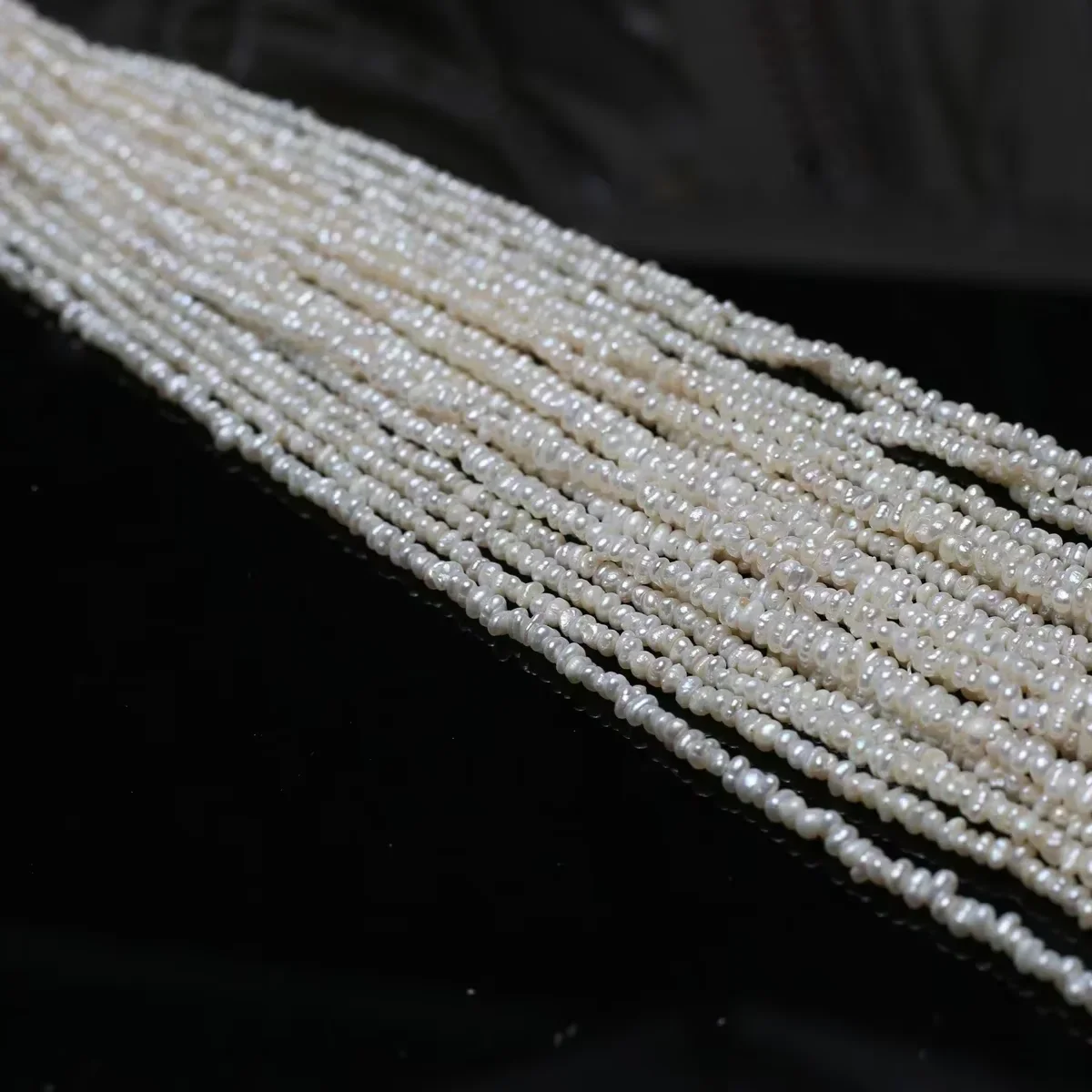 3-4mm Natural Freshwater Pearl Bread Shaped Loose Small Pearl For Jewelry Making DIY Necklace Bracelet Accessories Gift