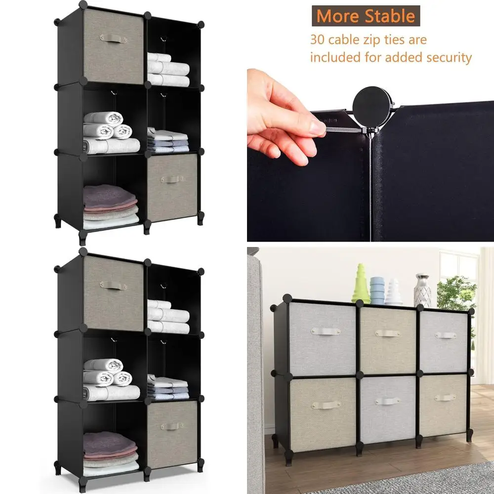 

Black Metal Frame Storage Cube Organizer, 11.8 Cube Shelf for Kids' Rooms, Closets, and Bathrooms