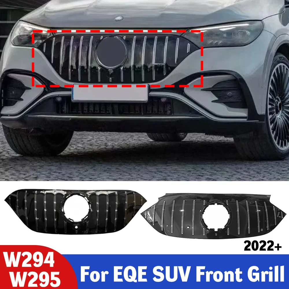 Front Grill for Mercedes-Benz EQE350 EQE450 EQE500 SUV 2022-2024,Gloss Black,OEM Style Replacement