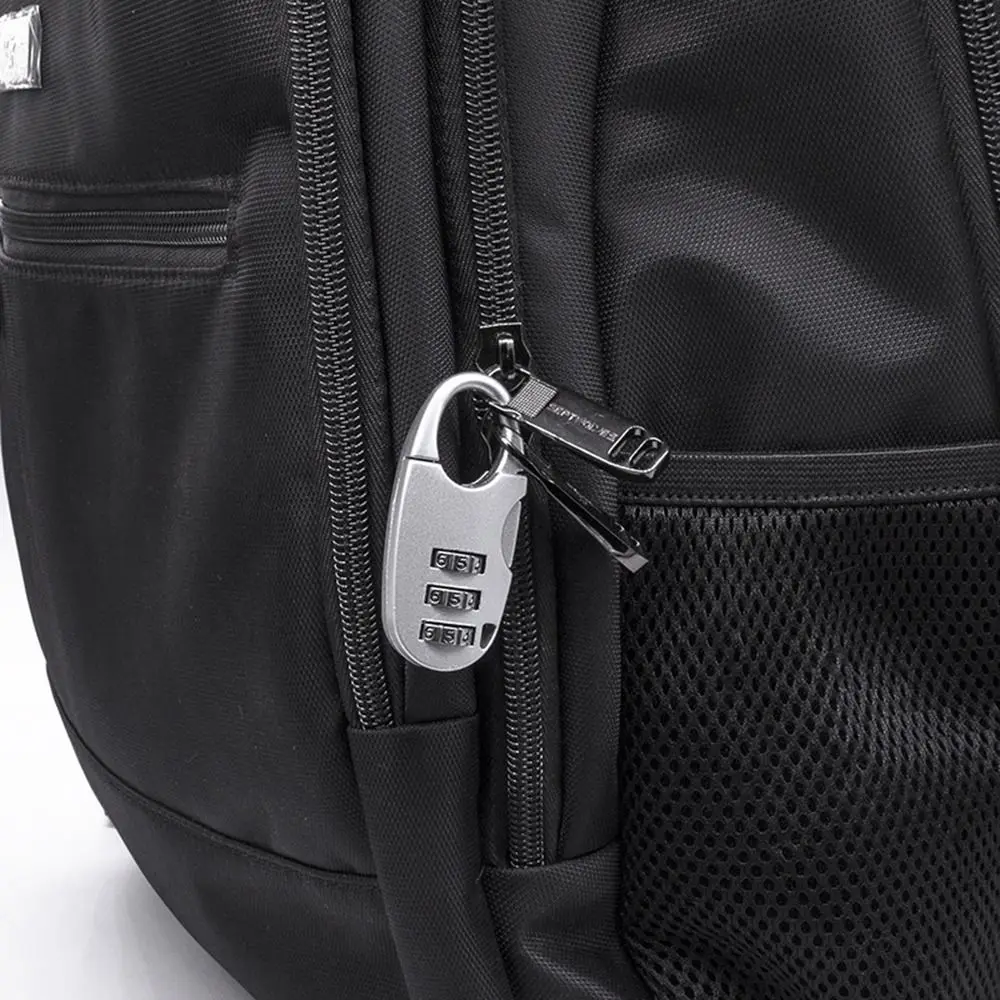 Portable Zinc alloy 3 Digit Password Lock Code Lock Combination Lock Backpack Zipper Lock Security Tool Luggage Padlock Home