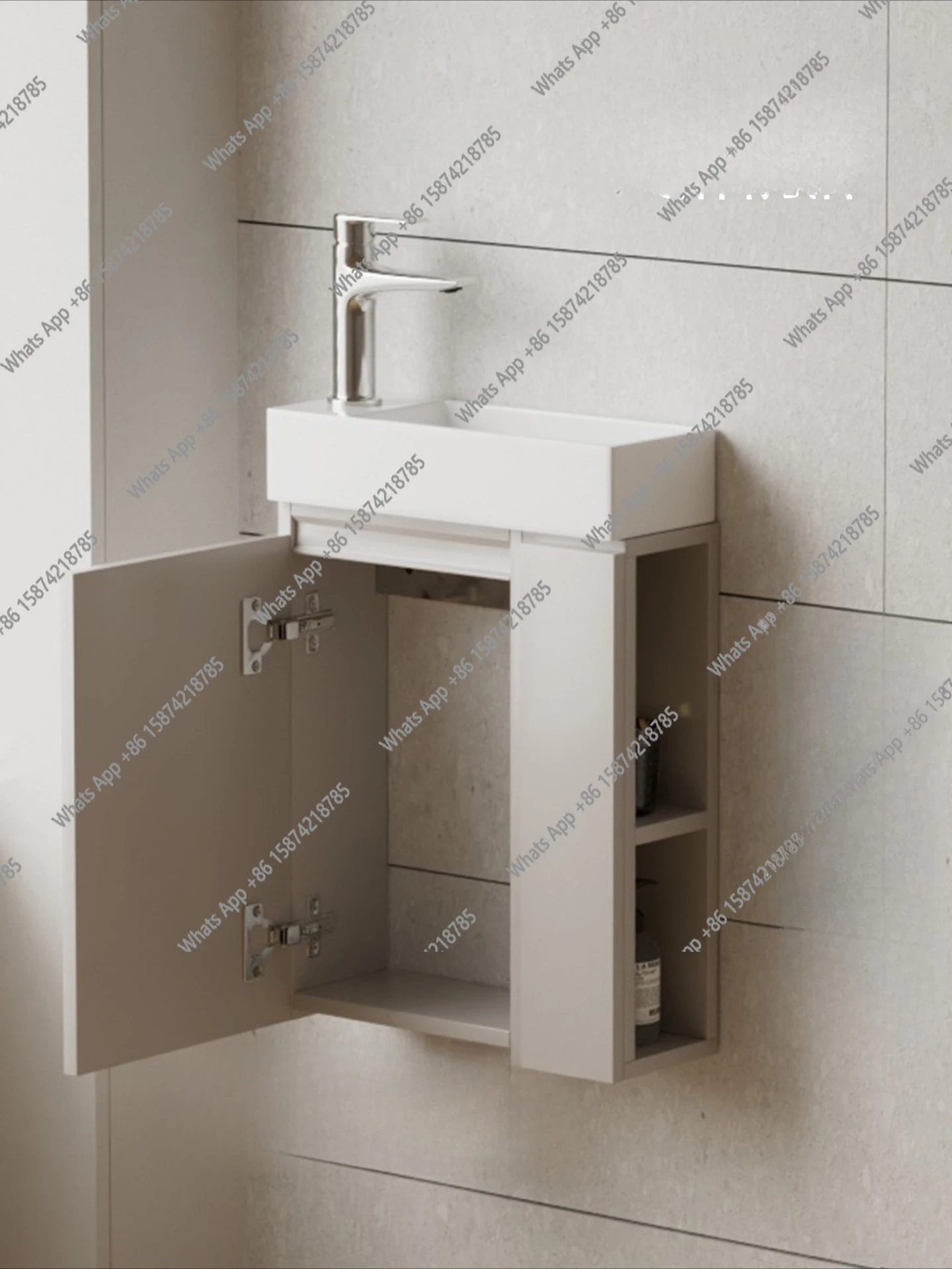 

Ultra-narrow wash basin small apartment bathroom wash basin cabinet combination small size cabinet ceramic integrated basin smal