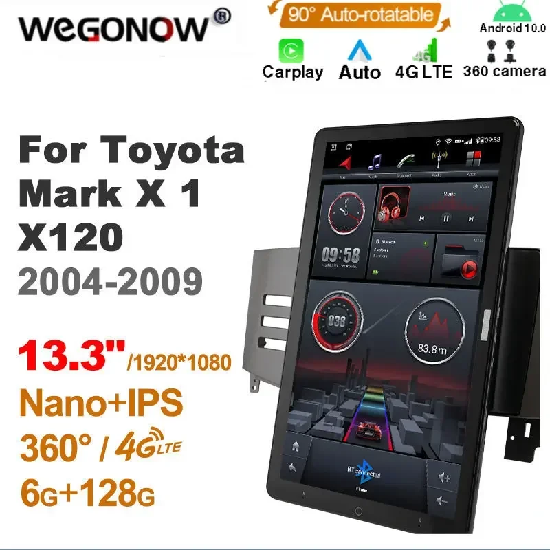 TS10 Android 10.0 Ownice Car Radio Auto for Toyota REIZ 2005-2009 13.3'' 7862 512 No DVD support USB Quick Charge Nano 1920*1080