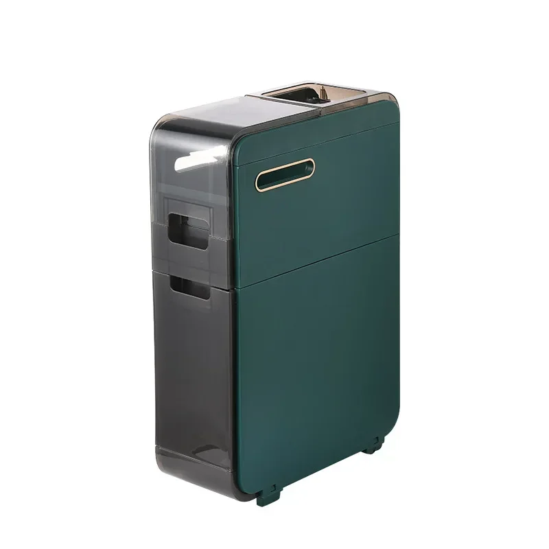 

Small Bathroom Storage Corner Floor Cabinet With Door Paper Holder Shelves Thin Toilet Vanity Cabinet Narrow Bath Sink Organizer