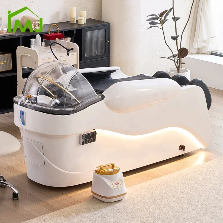 

Modern Salon Comfortable Adjustable Full Body Electric Massage Shampoo Bed