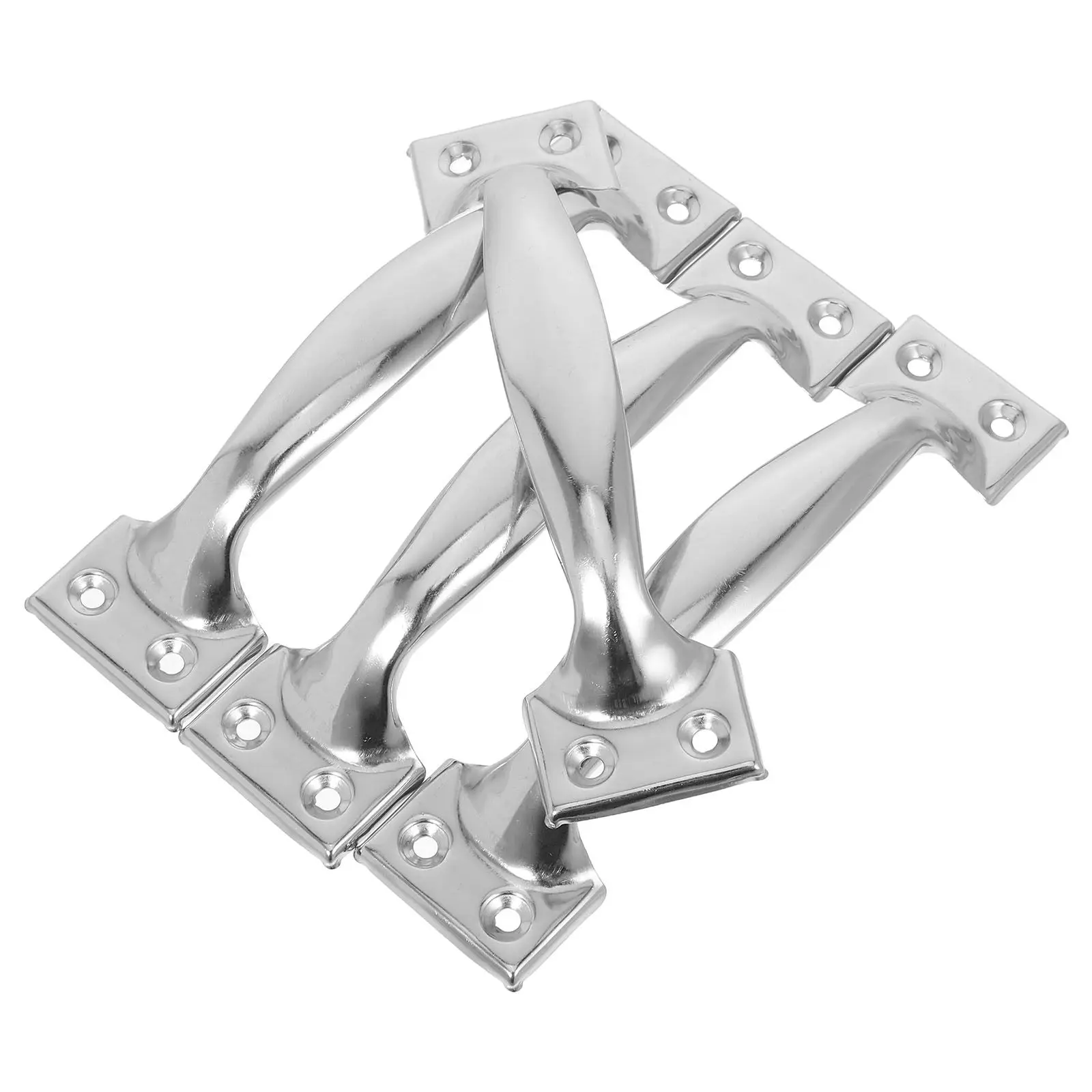 

Комплект из 4 ручек для дверей из нержавеющей стали, сверхпрочные, для внутреннего и наружного использования, для дверей шкафов и экранов, нержавеющие, в современном стиле