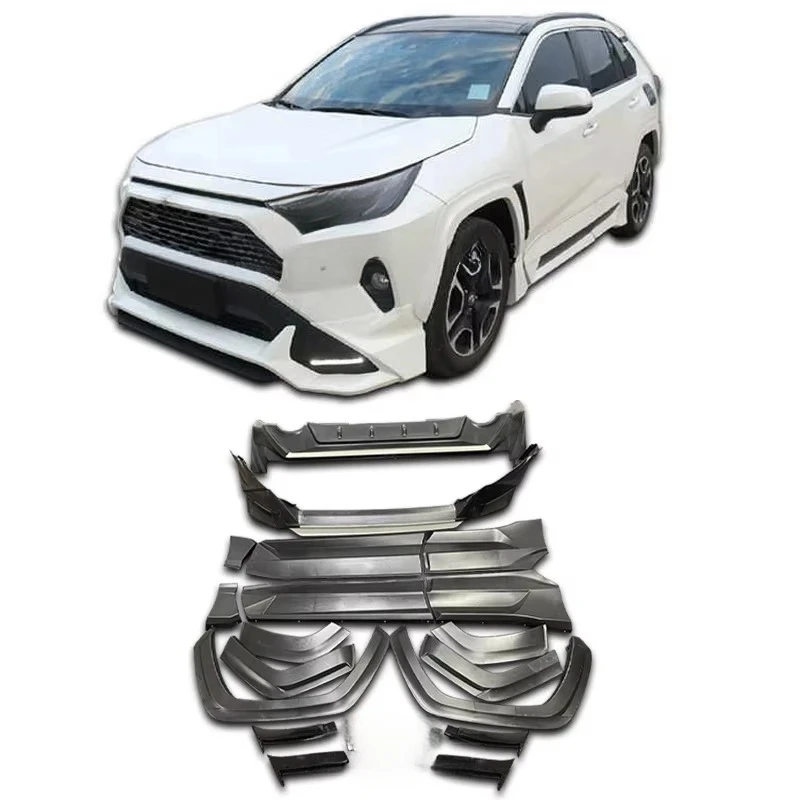 

Suitable for RAV4 Body Kit Front and Rear Lip Grille Bumper Spoiler Diffuser