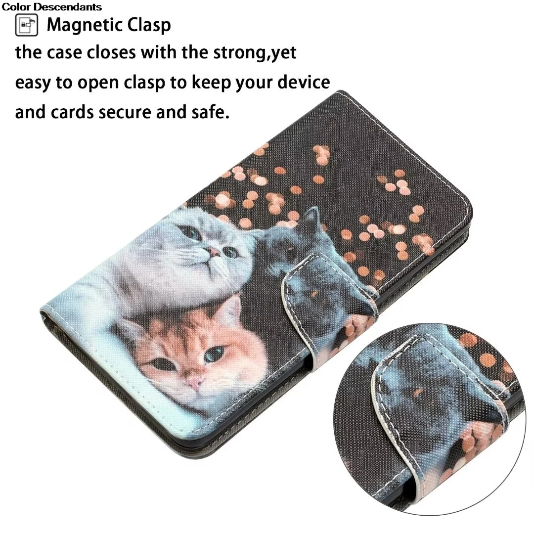 Painted Leather Case For iPhone 12 12 PRO 12 PRO MAX 13 13 PRO13 MINI 13 PRO MAX Flip Wallet Card Slot Holder Phone Book Cover