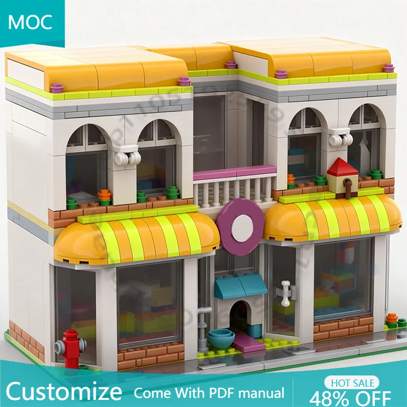 

652 детали Модульный конструктор Heartlake Pet Center MOC, настраиваемый модульный набор для сборки, креативная игрушка-конструктор для мальчиков, подарок