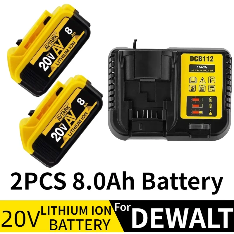 

6.0Ah 18V Replacement forDewalt 20V MAX Power Tools DCB180 DCB185 DCB202 DCB205 DCB206RechargeableLithium-ion Battery