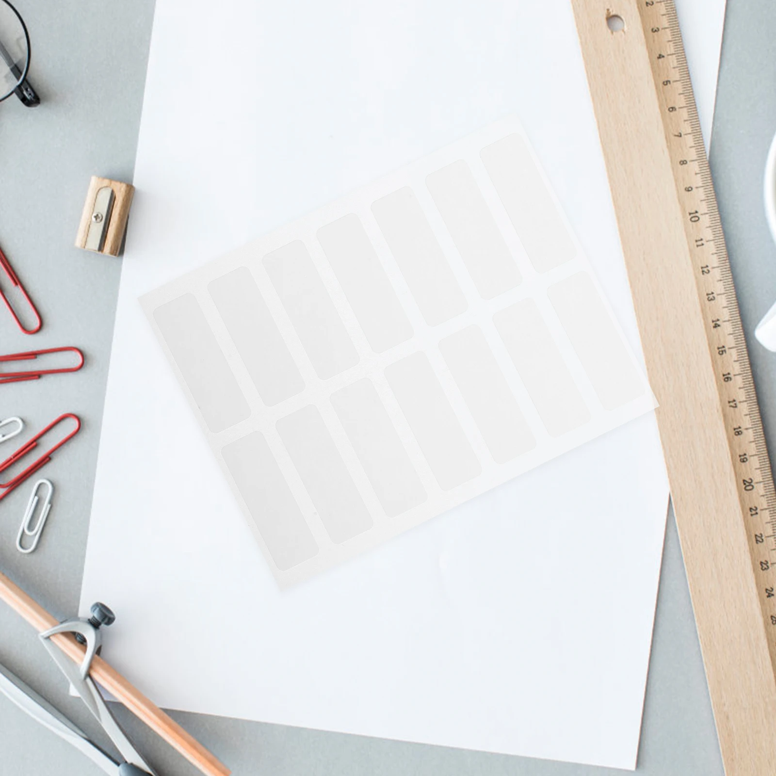 

60 Sheets Self Adhesive Stickers Blank Label Paper Classification Labels for Office Classroom Store Pricing Organization Marking