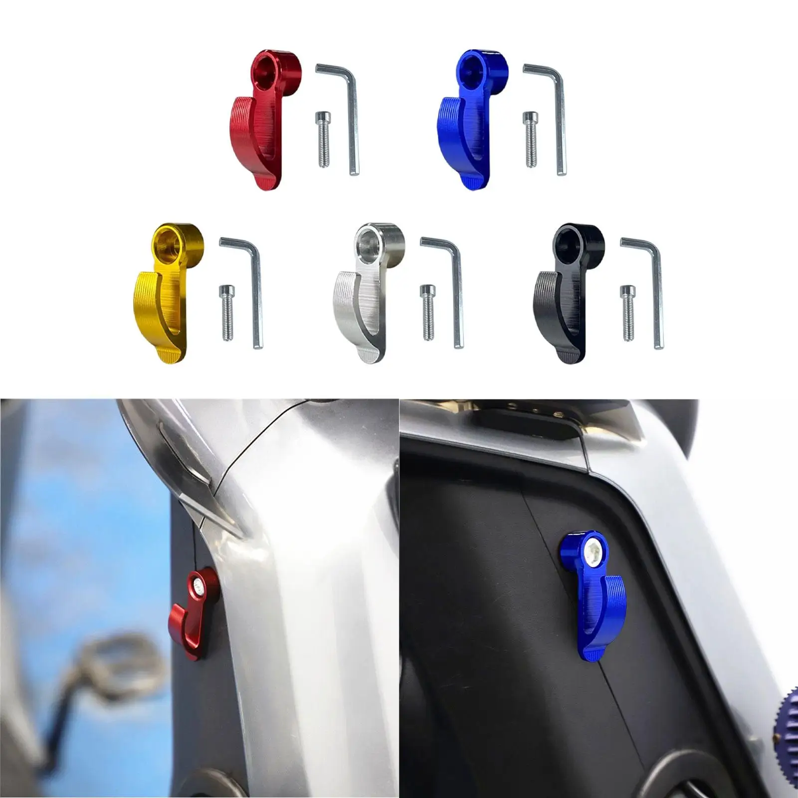 Motorhaak met één gat, multifunctioneel voor bagage-helmflessen