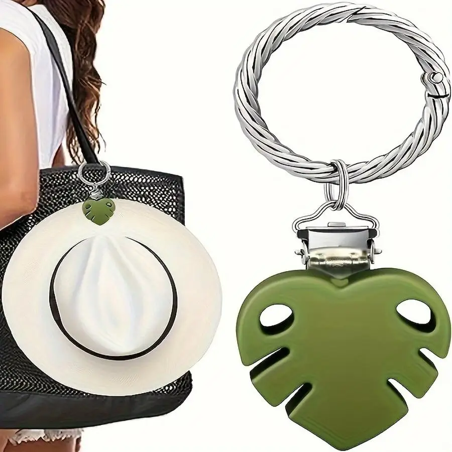 1/5/10/20/50/100pcs Women'S Bag Clip - Sunflower & Leaf Keychain, with Secure Clip, for Handbags, Hats, Backpacks - Everyday & F