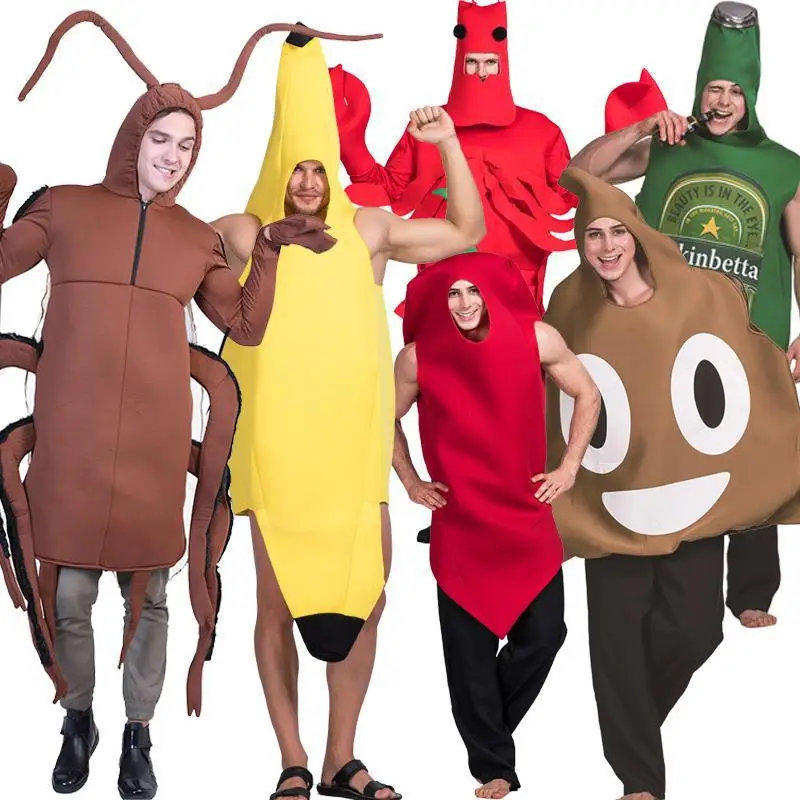 Adult Men Big Round Dart Board Costume Cosplay Funny Game Purim Pepper Watermelon Banana Cockroach Party Fancy Dress Sponge Suit