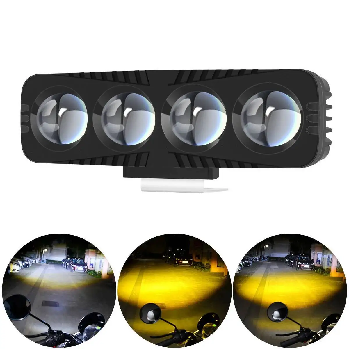 4 objektiv Led Scheinwerfer Scheinwerfer Hohe Helligkeit Motorrad Fahr Licht Nebel Motorrad Roller Lauf Lampe 12 V