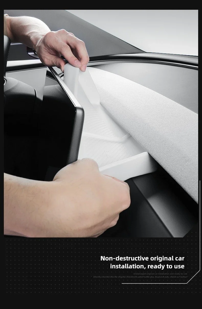 Für Tesla Model 3 Y YL Juniper Highland 2025 2026 Armaturenbrett-Aufbewahrungsbox Zentraler Bildschirm-Organizer Hintere Ablage ETC Taschentuchhalter – Detail 9