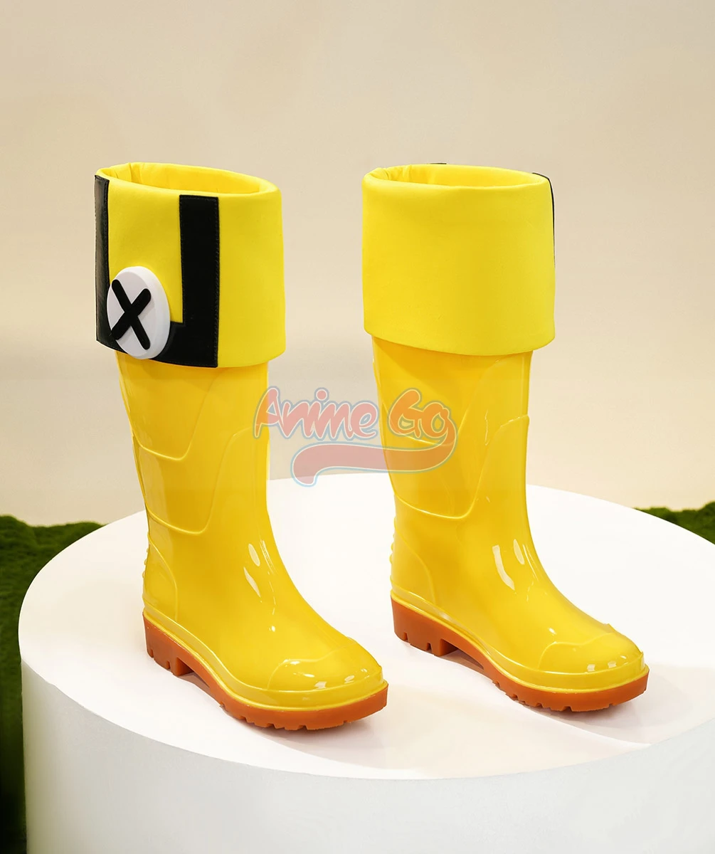 أحذية تنكرية من Genshin Impact Miliastra Wonderland، أحذية مطر صفراء للنساء