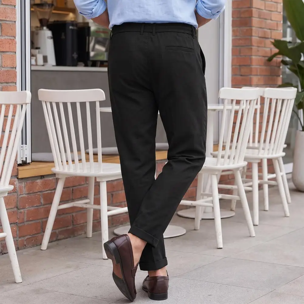 Mens Commuter Pants Comfortable Daily Wear Pants Men's Relaxed Fit Trousers Breathable Straight Leg Dress Pants for Business
