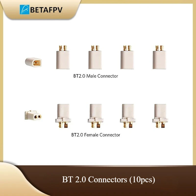 

Комплект разъемов BETAFPV BT2.0 (10 шт.) «папа» и «мама» для зарядки аккумулятора дрона