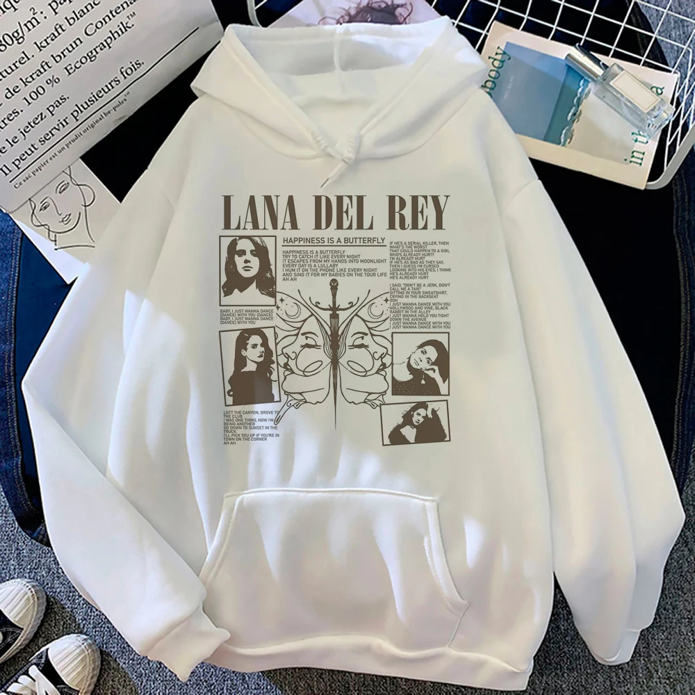 Lana Del Rey-Sudadera con capucha para mujer, ropa de calle estética de los años 90, y2k