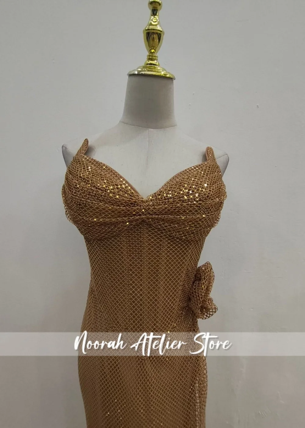 アラビア風ブラウンロングスリーブ豪華アップリケ付きイブニングドレス、ステンドレス、ドバイウェディングドレス、女性用フォーマルドレス2025、カスタムメイド