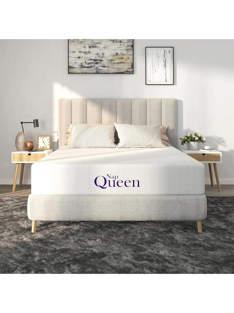 

12-дюймовый полноразмерный матрас, матрас из пены с эффектом памяти из бамбукового угля, кровать в коробке, белый