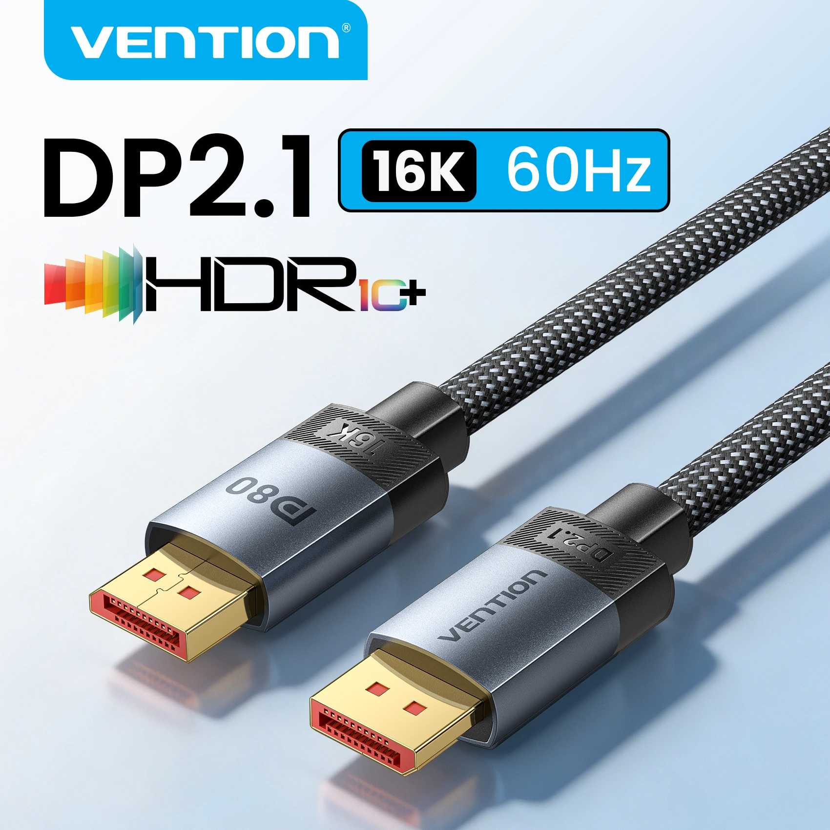Câble DisplayPort Vention 16K60Hz, câble vidéo et audio pour ordinateur portable, Xiaomi TV Box, moniteur PC, jeu vidéo, câble DP 8K240Hz, port d'affichage