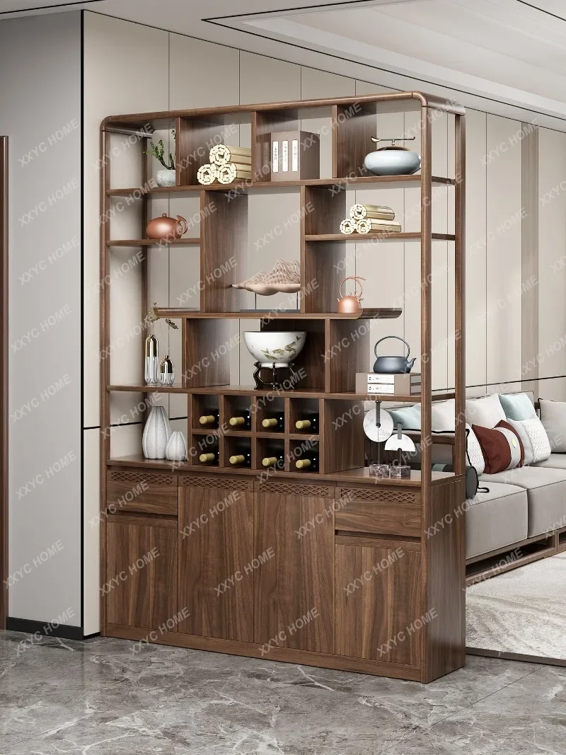 New Chinese Style Bogu Rack Multi-Treasure Pavilion Living Room Modern Simple Storage Rack Partition Screen