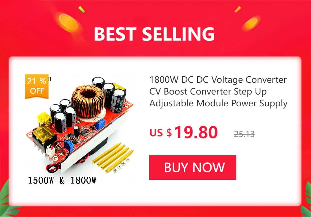 1200W/1800W DC Converter Boost Car Step-up Power Supply Module 20A 40A 20A Voltage Converter CV Boost Converter Regulator