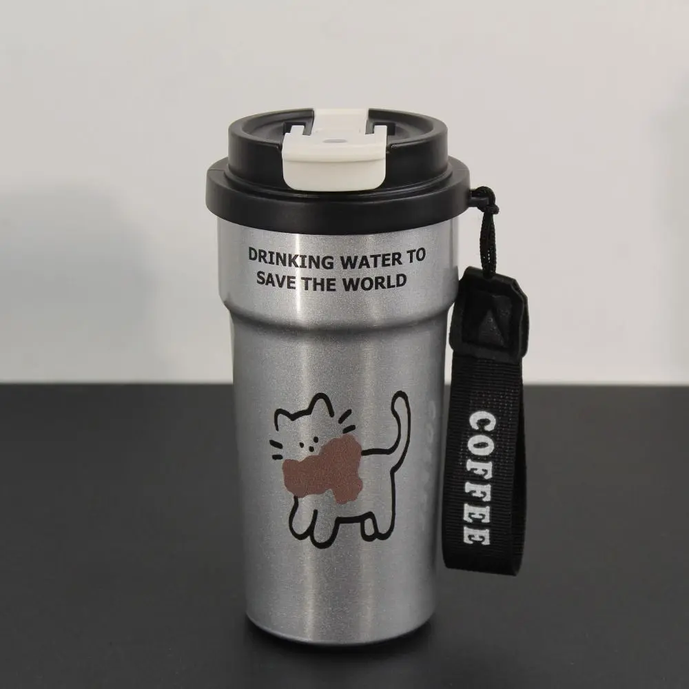 Portable 500ml Insulated Water Bottle Leak-proof Stainless Steel Thermal Cup Lightweight Vacuum Flasks Travel Coffee Cup