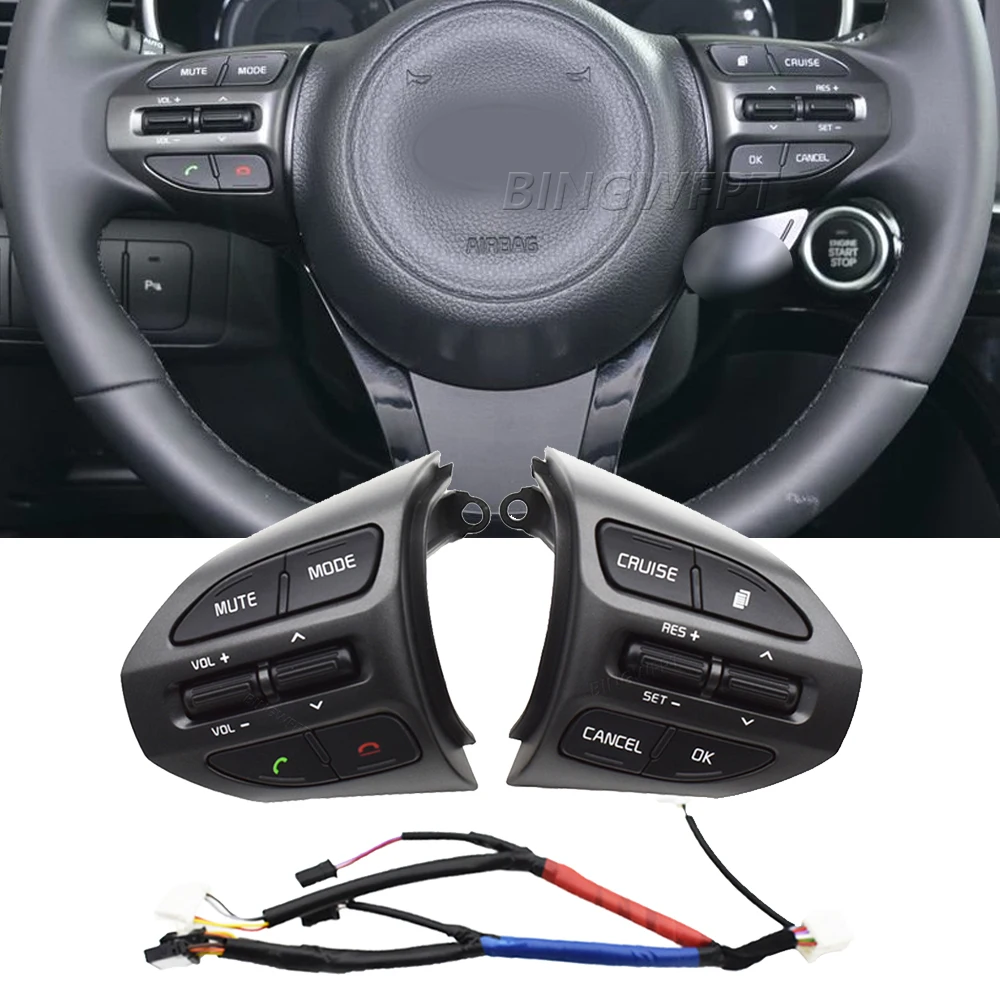 Car Steering Wheel Button Switch For KIA K5 2014-2015 Telephone Cruise Control Buttons Car Interior Accessories