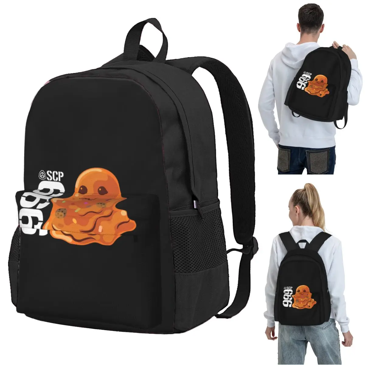 SCP-999 Tickle Monster SCP Foundation Backpack Student BookBag Kids School Bag Laptop Shoulder Bags for Men Women