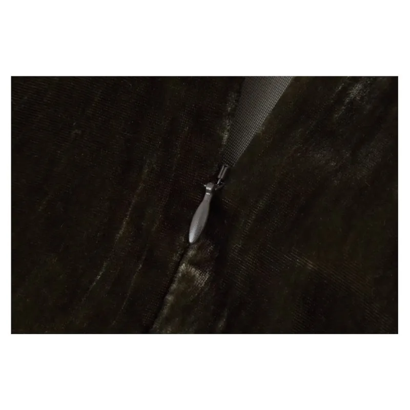 الخريف والشتاء الرجعية المخملية عالية الخصر تنورة الدانتيل المرقعة المرأة الجديدة عارضة أزياء تنوعا ألف خط التنانير #4